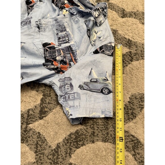 North River Outfitters Men's Button Front Shirt All‎ Over Vintage Car Medium - Picture 9 of 9